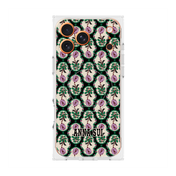 プレミアムスクエアケース with MagSafe［ ANNA SUI - ROSE CAMEO ］