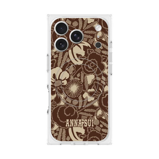 プレミアムスクエアケース with MagSafe［ ANNA SUI - STITCHED FLORAL ］