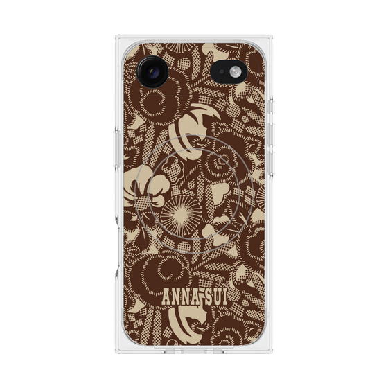 プレミアムスクエアケース with MagSafe［ ANNA SUI - STITCHED FLORAL ］