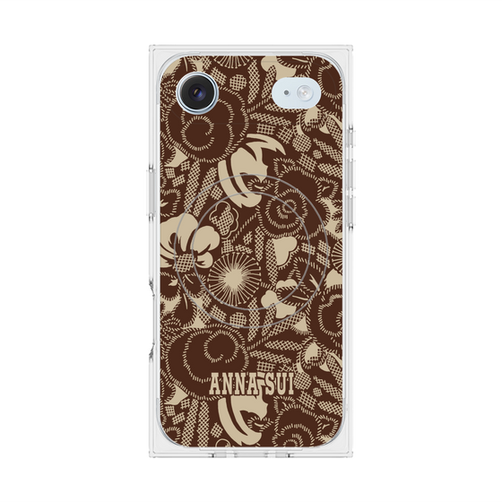 プレミアムスクエアケース with MagSafe［ ANNA SUI - STITCHED FLORAL ］