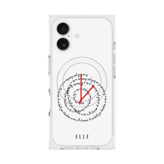 プレミアムスクエアケース with MagSafe［ ELLE - Do not look to 12 to 2 p.m. ］