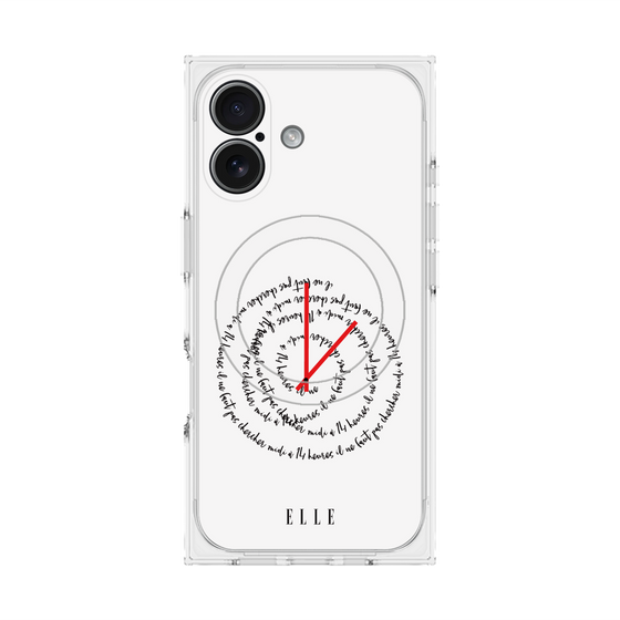 プレミアムスクエアケース with MagSafe［ ELLE - Do not look to 12 to 2 p.m. ］