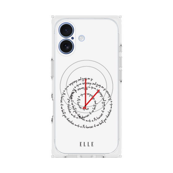 プレミアムスクエアケース with MagSafe［ ELLE - Do not look to 12 to 2 p.m. ］