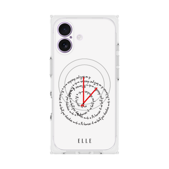 プレミアムスクエアケース with MagSafe［ ELLE - Do not look to 12 to 2 p.m. ］
