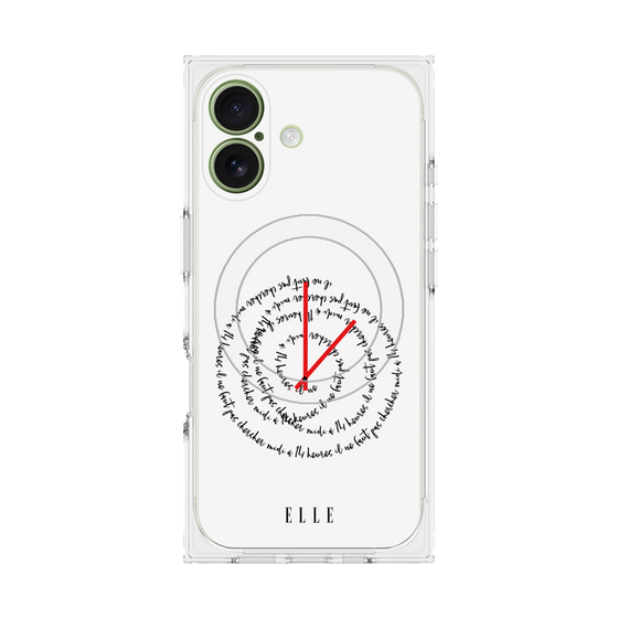プレミアムスクエアケース with MagSafe［ ELLE - Do not look to 12 to 2 p.m. ］