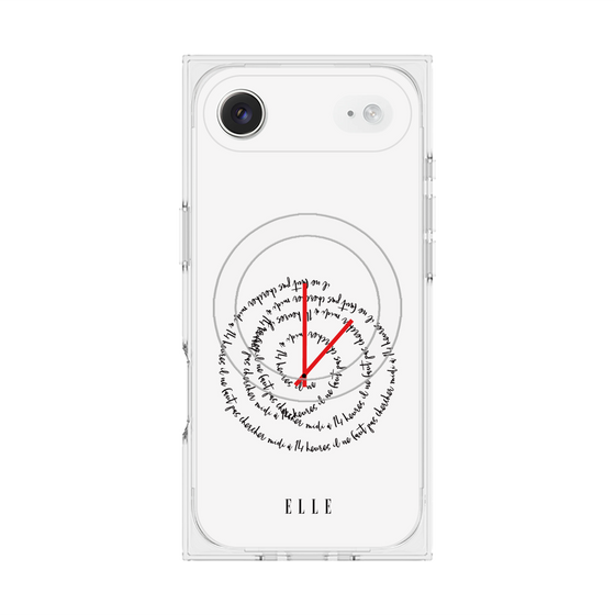 プレミアムスクエアケース with MagSafe［ ELLE - Do not look to 12 to 2 p.m. ］