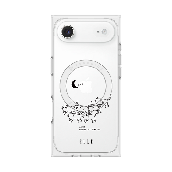 プレミアムスクエアケース with MagSafe［ ELLE - All cats are grey in the dark ］
