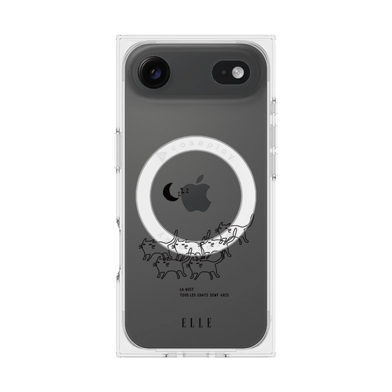 プレミアムスクエアケース with MagSafe［ ELLE - All cats are grey in the dark ］