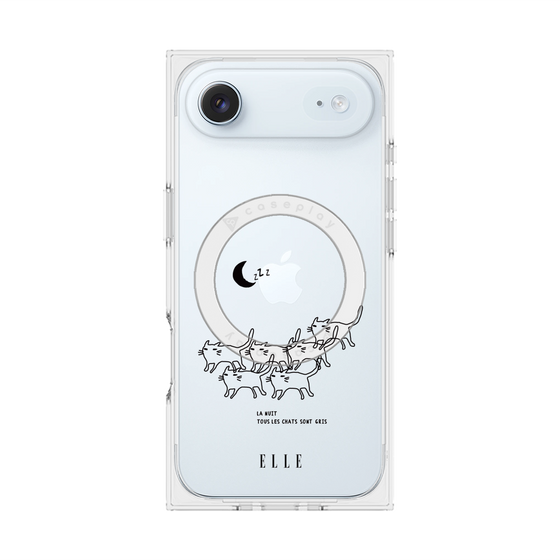 プレミアムスクエアケース with MagSafe［ ELLE - All cats are grey in the dark ］