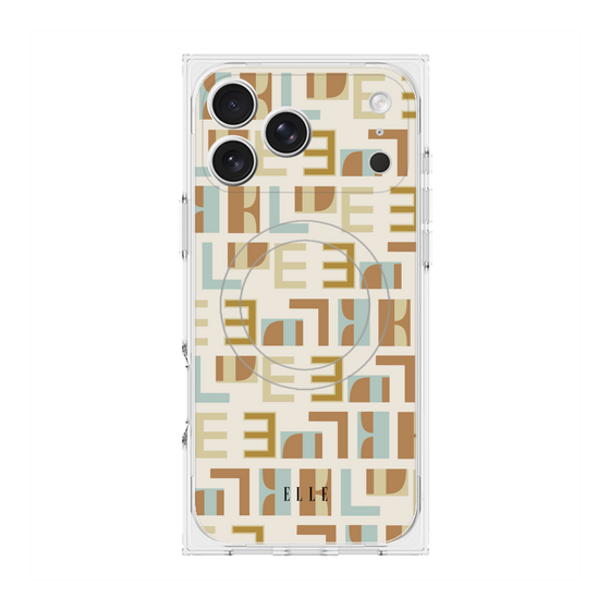 プレミアムスクエアケース with MagSafe［ ELLE - Iconics Prints1 ］