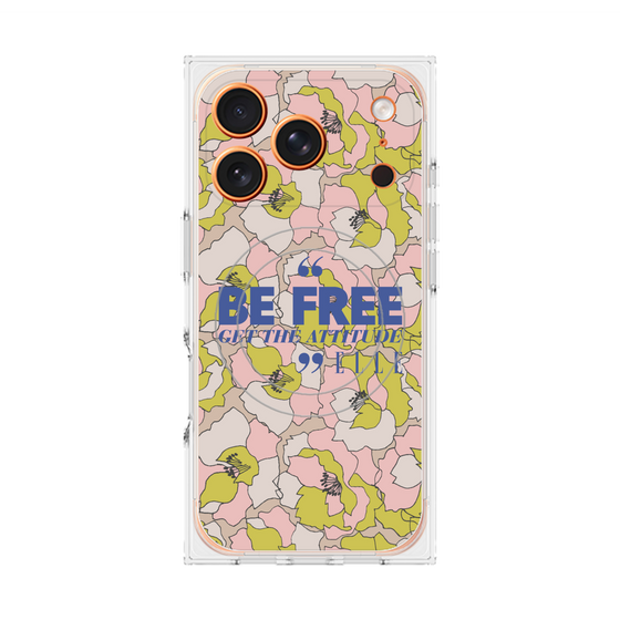 プレミアムスクエアケース with MagSafe［ ELLE - Be Free ］