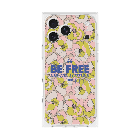 プレミアムスクエアケース with MagSafe［ ELLE - Be Free ］