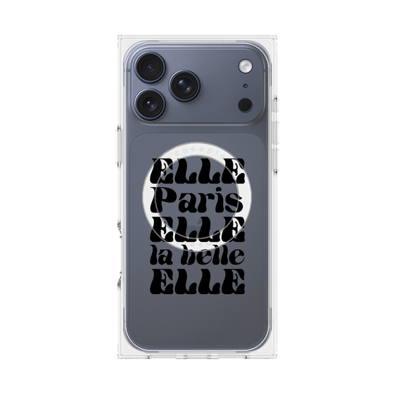 プレミアムスクエアケース with MagSafe［ ELLE - ELLE Paris ］