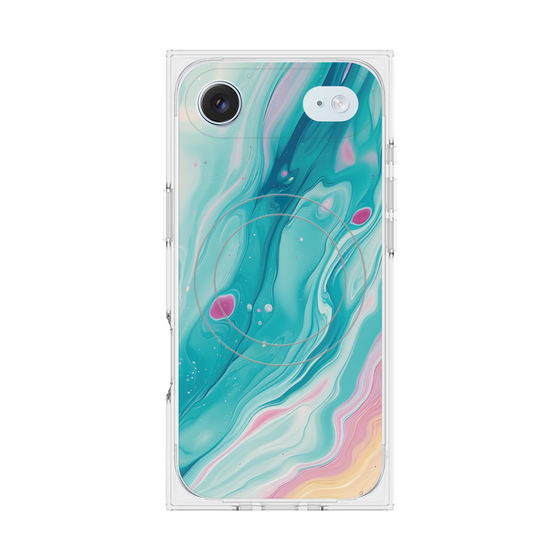 プレミアムスクエアケース with MagSafe［ Color Rain - オリジナル - Serene Wave ］