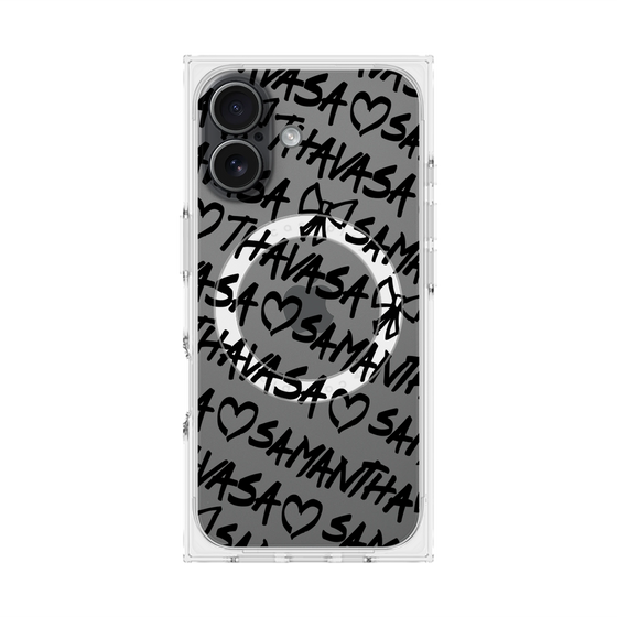 プレミアムスクエアケース with MagSafe［ Samantha Thavasa - スクリッタ - クリア ］