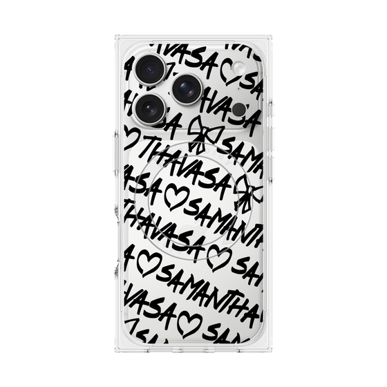 プレミアムスクエアケース with MagSafe［ Samantha Thavasa - スクリッタ - クリア ］