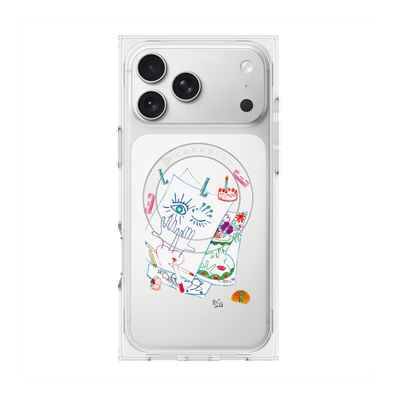 プレミアムスクエアケース with MagSafe［ ELLE - 80 YEARS - MARION CHARLET ］