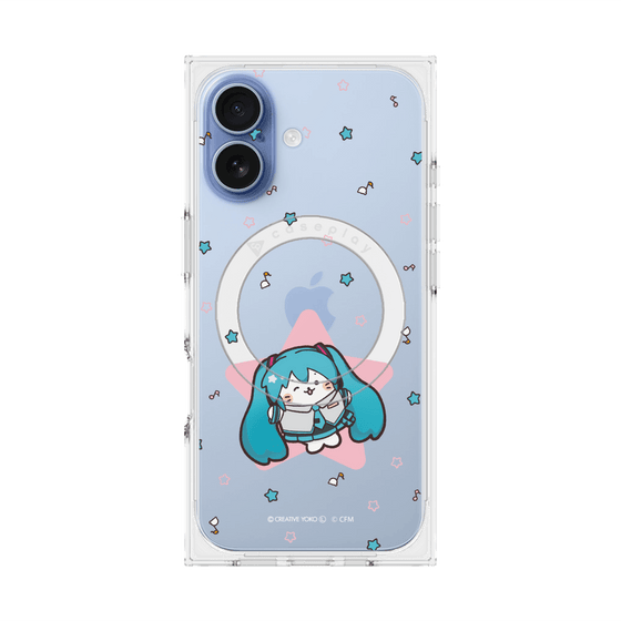 プレミアムスクエアケース with MagSafe［ しろたん×初音ミク - 初音ミク - しろたん変身 ］