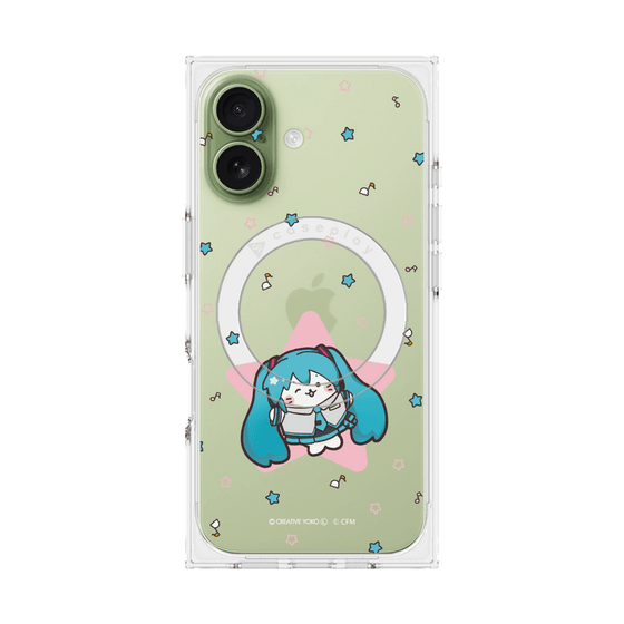 プレミアムスクエアケース with MagSafe［ しろたん×初音ミク - 初音ミク - しろたん変身 ］
