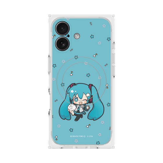 プレミアムスクエアケース with MagSafe［ しろたん×初音ミク - 初音ミク - しろたんと一緒 ］