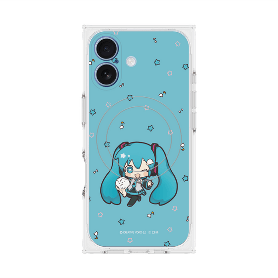 プレミアムスクエアケース with MagSafe［ しろたん×初音ミク - 初音ミク - しろたんと一緒 ］