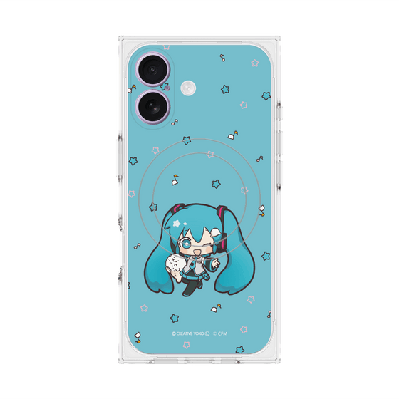 プレミアムスクエアケース with MagSafe［ しろたん×初音ミク - 初音ミク - しろたんと一緒 ］