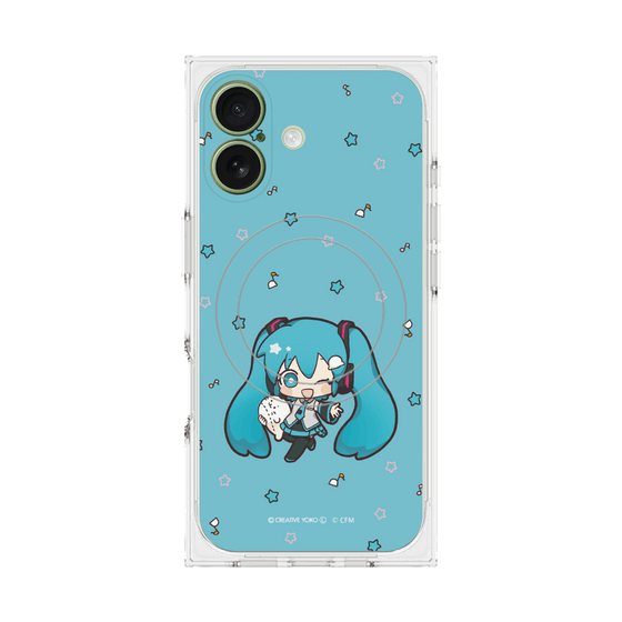 プレミアムスクエアケース with MagSafe［ しろたん×初音ミク - 初音ミク - しろたんと一緒 ］