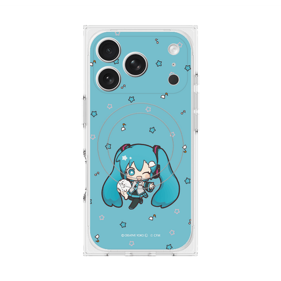プレミアムスクエアケース with MagSafe［ しろたん×初音ミク - 初音ミク - しろたんと一緒 ］