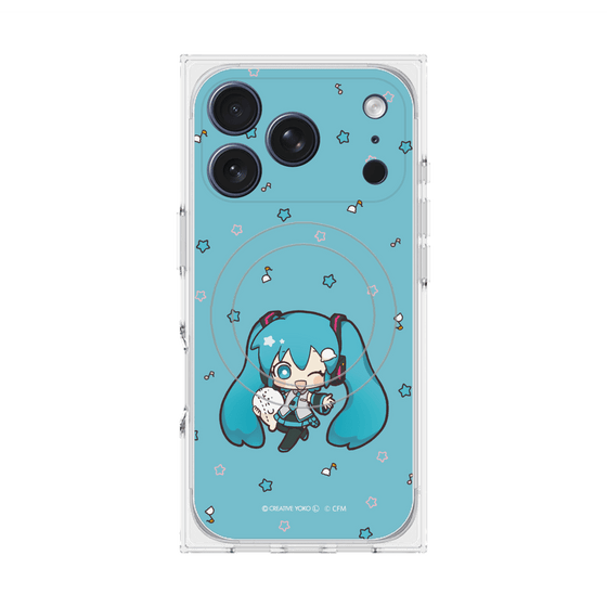 プレミアムスクエアケース with MagSafe［ しろたん×初音ミク - 初音ミク - しろたんと一緒 ］