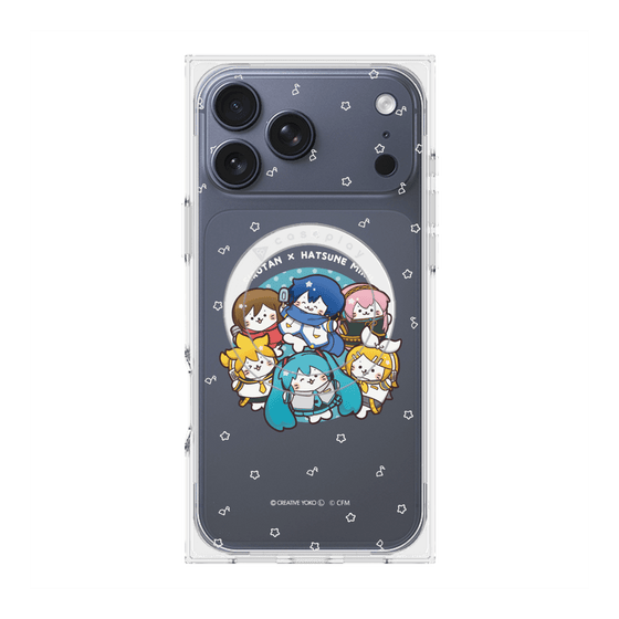 プレミアムスクエアケース with MagSafe［ しろたん×初音ミク - 全員集合 - しろたん変身 ］