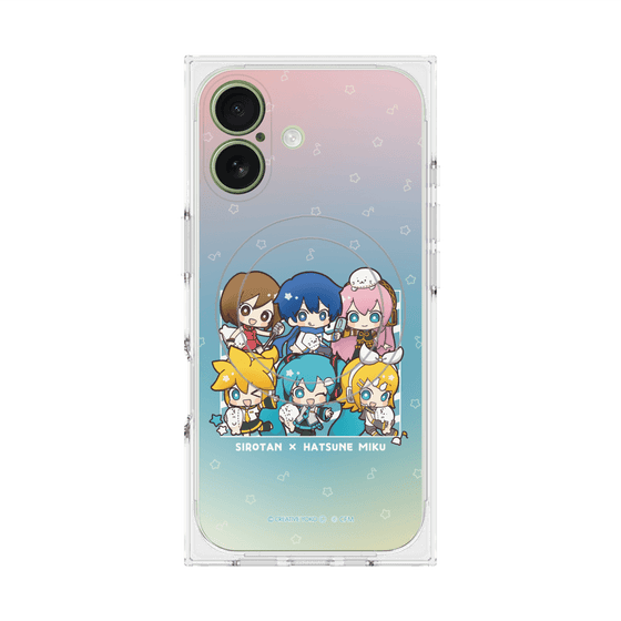 プレミアムスクエアケース with MagSafe［ しろたん×初音ミク - 全員集合 - しろたんと一緒 ］