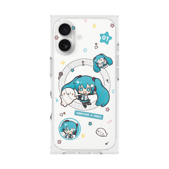プレミアムスクエアケース with MagSafe［ しろたん×初音ミク - ステッカー ］