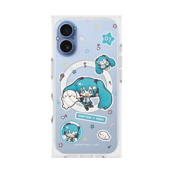 プレミアムスクエアケース with MagSafe［ しろたん×初音ミク - ステッカー ］
