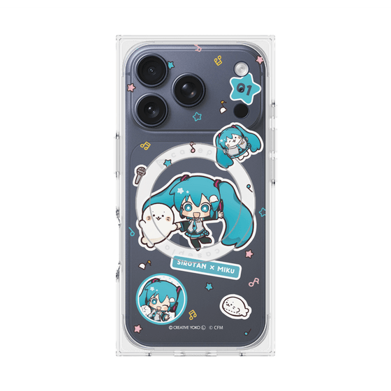 プレミアムスクエアケース with MagSafe［ しろたん×初音ミク - ステッカー ］