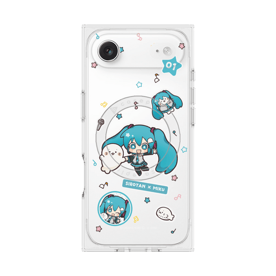 プレミアムスクエアケース with MagSafe［ しろたん×初音ミク - ステッカー ］