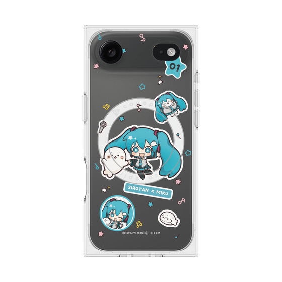 プレミアムスクエアケース with MagSafe［ しろたん×初音ミク - ステッカー ］