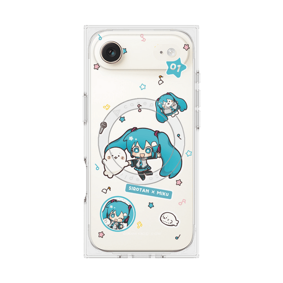 プレミアムスクエアケース with MagSafe［ しろたん×初音ミク - ステッカー ］