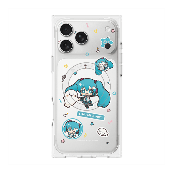 プレミアムスクエアケース with MagSafe［ しろたん×初音ミク - ステッカー ］