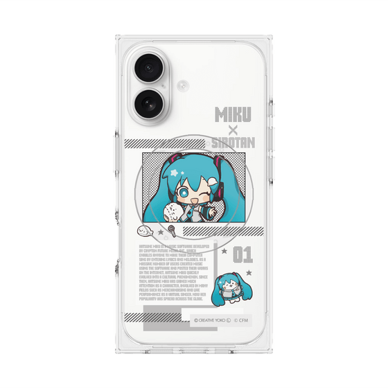 プレミアムスクエアケース with MagSafe［ しろたん×初音ミク - 初音ミク - インフォグラフィック ］