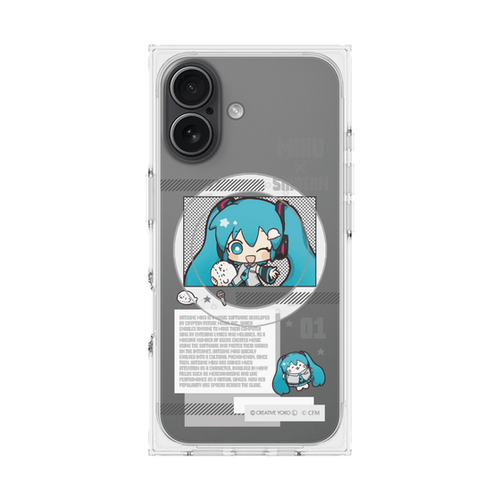 プレミアムスクエアケース with MagSafe［ しろたん×初音ミク - 初音ミク - インフォグラフィック ］