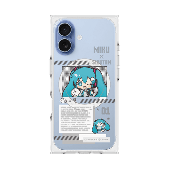 プレミアムスクエアケース with MagSafe［ しろたん×初音ミク - 初音ミク - インフォグラフィック ］