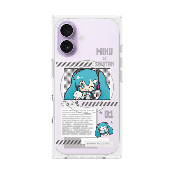 プレミアムスクエアケース with MagSafe［ しろたん×初音ミク - 初音ミク - インフォグラフィック ］