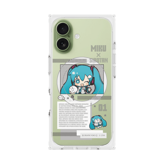 プレミアムスクエアケース with MagSafe［ しろたん×初音ミク - 初音ミク - インフォグラフィック ］