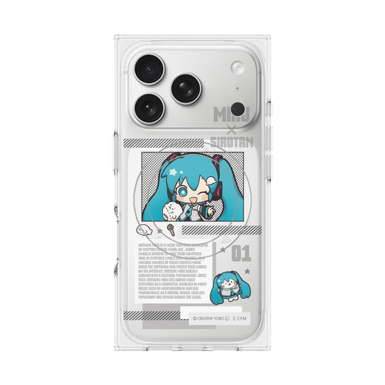 プレミアムスクエアケース with MagSafe［ しろたん×初音ミク - 初音ミク - インフォグラフィック ］