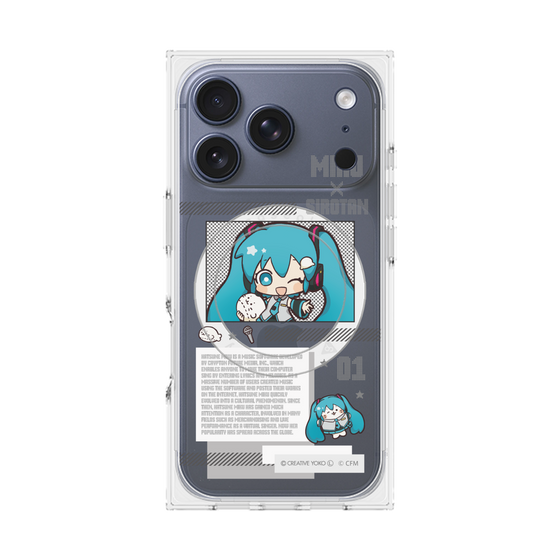 プレミアムスクエアケース with MagSafe［ しろたん×初音ミク - 初音ミク - インフォグラフィック ］