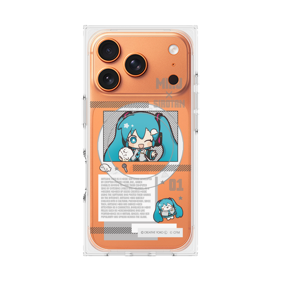 プレミアムスクエアケース with MagSafe［ しろたん×初音ミク - 初音ミク - インフォグラフィック ］