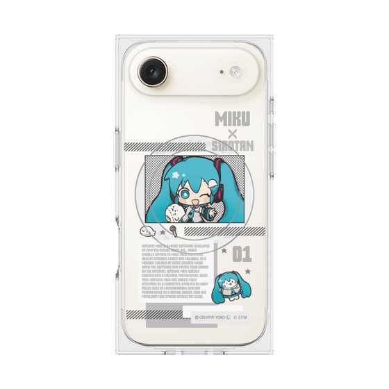 プレミアムスクエアケース with MagSafe［ しろたん×初音ミク - 初音ミク - インフォグラフィック ］
