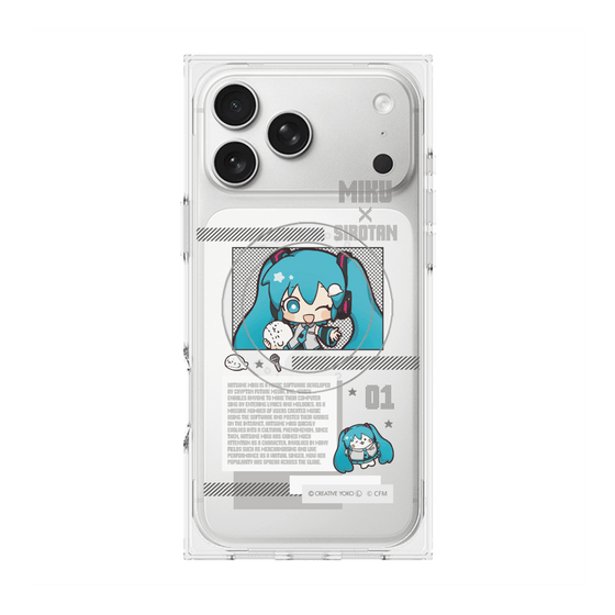 プレミアムスクエアケース with MagSafe［ しろたん×初音ミク - 初音ミク - インフォグラフィック ］