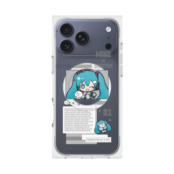 プレミアムスクエアケース with MagSafe［ しろたん×初音ミク - 初音ミク - インフォグラフィック ］
