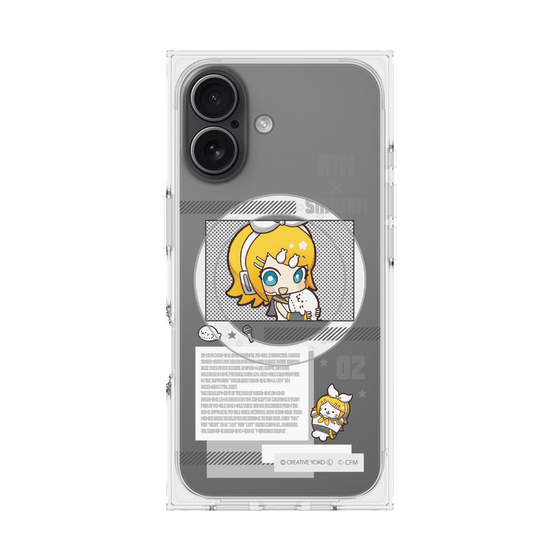 プレミアムスクエアケース with MagSafe［ しろたん×初音ミク - 鏡音リン - インフォグラフィック ］